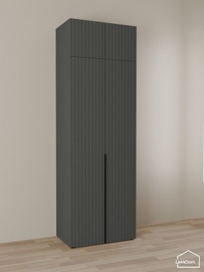 Шкаф с антресолью Linnea MHR-2A-2 2450х800х510 (Графит-М 11.1.25) в Ижевске - izhevsk.ok-mebel.com | фото