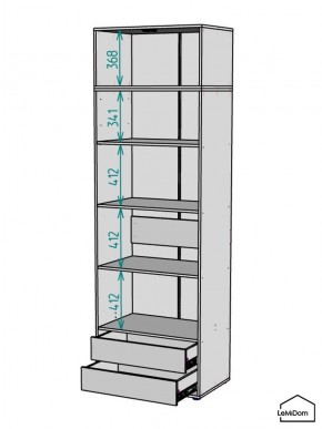 Шкаф с антресолью Linnea MHR-2POA-4 2450х800х510 (Белый-М 11.1.2) в Ижевске - izhevsk.ok-mebel.com | фото 3