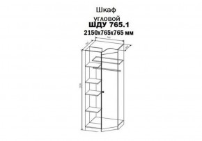 KI-KI ШДУ765.1 Шкаф угловой (белый/белое дерево) в Ижевске - izhevsk.ok-mebel.com | фото 2