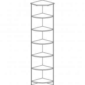 Шкаф угловой открытый №607 Инна Денвер темный в Ижевске - izhevsk.ok-mebel.com | фото 2