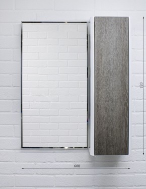 Шкаф-зеркало Uno 60 Дуб серый левый/правый Домино (DU1503HZ) в Ижевске - izhevsk.ok-mebel.com | фото 7