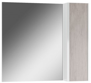 Шкаф-зеркало Uno 80 Дуб серый левый/правый Домино (DU1504HZ) в Ижевске - izhevsk.ok-mebel.com | фото