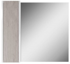Шкаф-зеркало Uno 80 Дуб серый левый/правый Домино (DU1504HZ) в Ижевске - izhevsk.ok-mebel.com | фото 2