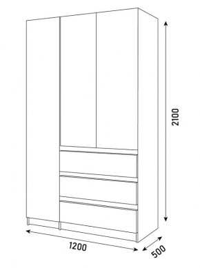 Спальный гарнитур Парус (Белый/Вотан) 1400 (Вариант-2) в Ижевске - izhevsk.ok-mebel.com | фото 12