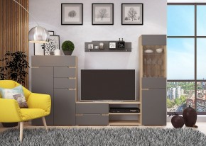 Стенка АНТАЛИЯ 1 (Сонома/Графит софт) в Ижевске - izhevsk.ok-mebel.com | фото 3