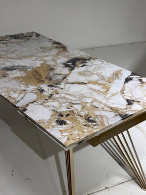 Стол ACERRA NEW 160 GLOSS GRAND JADE SOLID CERAMIC/ каркас цвета шампань, ®DISAUR в Ижевске - izhevsk.ok-mebel.com | фото 5