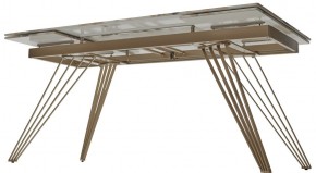 Стол ACERRA NEW 160 GLOSS GRAND JADE SOLID CERAMIC/ каркас цвета шампань, ®DISAUR в Ижевске - izhevsk.ok-mebel.com | фото 9