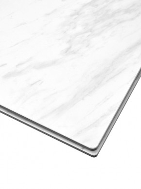 Стол BELLUNO 160 MARBLES KL-99 Белый мрамор матовый, итальянская керамика/ белый каркас, ®DISAUR в Ижевске - izhevsk.ok-mebel.com | фото 4