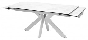 Стол BELLUNO 160 MARBLES KL-99 Белый мрамор матовый, итальянская керамика/ белый каркас, ®DISAUR в Ижевске - izhevsk.ok-mebel.com | фото 5