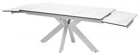 Стол BELLUNO 160 MARBLES KL-99 Белый мрамор матовый, итальянская керамика/ белый каркас, ®DISAUR в Ижевске - izhevsk.ok-mebel.com | фото 7