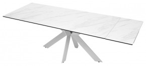 Стол BELLUNO 160 MARBLES KL-99 Белый мрамор матовый, итальянская керамика/ белый каркас, ®DISAUR в Ижевске - izhevsk.ok-mebel.com | фото 8
