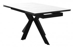 Стол BELLUNO 160 MARBLES KL-99 Белый мрамор матовый, итальянская керамика/ черный каркас, ®DISAUR в Ижевске - izhevsk.ok-mebel.com | фото 2