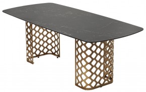 Стол CHIAVARI 220 KL-116 Черный мрамор матовый, итальянская керамика / бронзовый, ®DISAUR в Ижевске - izhevsk.ok-mebel.com | фото 7