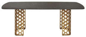 Стол CHIAVARI 220 KL-116 Черный мрамор матовый, итальянская керамика / бронзовый, ®DISAUR в Ижевске - izhevsk.ok-mebel.com | фото 8