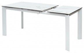 Стол CORNER 120 HIGH GLOSS STATUARIO керамика, стекло/ белый каркас, ®DISAUR в Ижевске - izhevsk.ok-mebel.com | фото 4