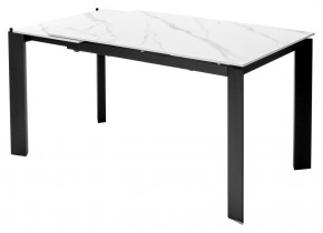 Стол CORNER 120 MATT WHITE MARBLE SOLID CERAMIC / BLACK, ®DISAUR в Ижевске - izhevsk.ok-mebel.com | фото 4