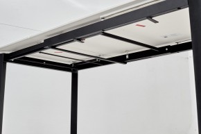 Стол CORNER 120 MATT WHITE MARBLE SOLID CERAMIC / BLACK, ®DISAUR в Ижевске - izhevsk.ok-mebel.com | фото 9