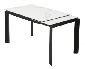 Стол CORNER 120 MATTE STATUARIO Белый мрамор матовый керамика, стекло/ черный каркас, ®DISAUR в Ижевске - izhevsk.ok-mebel.com | фото 3