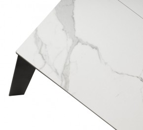 Стол CORNER 120 MATTE STATUARIO Белый мрамор матовый керамика, стекло/ черный каркас, ®DISAUR в Ижевске - izhevsk.ok-mebel.com | фото 8