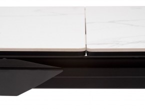 Стол CREMONA 140 HIGH GLOSS STATUARIO Белый мрамор глянцевый, керамика/ черный каркас, ®DISAUR в Ижевске - izhevsk.ok-mebel.com | фото 5