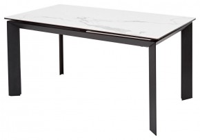 Стол CREMONA 140 HIGH GLOSS STATUARIO Белый мрамор глянцевый, керамика/ черный каркас, ®DISAUR в Ижевске - izhevsk.ok-mebel.com | фото 7