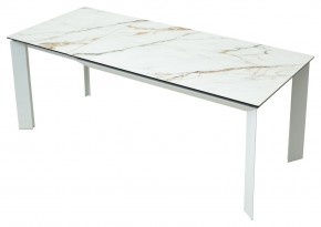 Стол CREMONA 160 KL-188 Контрастный мрамор / белый каркас, ®DISAUR в Ижевске - izhevsk.ok-mebel.com | фото 2