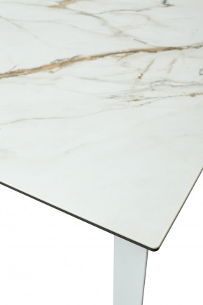 Стол CREMONA 160 KL-188 Контрастный мрамор / белый каркас, ®DISAUR в Ижевске - izhevsk.ok-mebel.com | фото 4