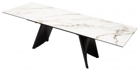 Стол IVAR 180 MARBLES KL-188 Контрастный мрамор, итальянская керамика, ®DISAUR в Ижевске - izhevsk.ok-mebel.com | фото 5
