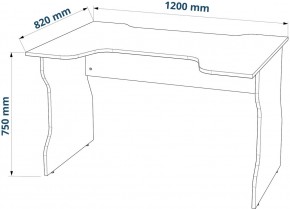 Стол компьютерный ВАРДИГ K1 120x82, антрацит/красный в Ижевске - izhevsk.ok-mebel.com | фото 3