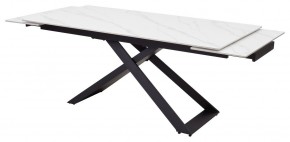Стол LIVORNO 180 MATT WHITE MARBLE SOLID CERAMIC / BLACK, ®DISAUR в Ижевске - izhevsk.ok-mebel.com | фото 5
