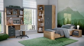 МАРТИНА Стол письменный (Графит/Дуб крафт) в Ижевске - izhevsk.ok-mebel.com | фото 2