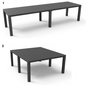 Стол раскладной Джули (Julie Double table 2 configurations) Графит в Ижевске - izhevsk.ok-mebel.com | фото 1