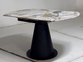 Стол TERAMO 135 GLOSS GRAND JADE SOLID CERAMIC, керамика, поворотн.механизм / Черный каркас, ®DISAUR в Ижевске - izhevsk.ok-mebel.com | фото 9