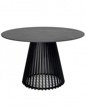 Стол TERNI 120 MATT BLACK MARBLE SOLID CERAMIC Черный мрамор матовый, керамика /Черн.каркас, ®DISAUR в Ижевске - izhevsk.ok-mebel.com | фото 3