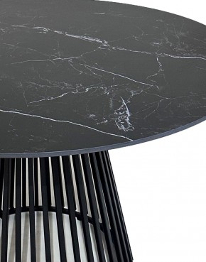 Стол TERNI 120 MATT BLACK MARBLE SOLID CERAMIC Черный мрамор матовый, керамика /Черн.каркас, ®DISAUR в Ижевске - izhevsk.ok-mebel.com | фото 4