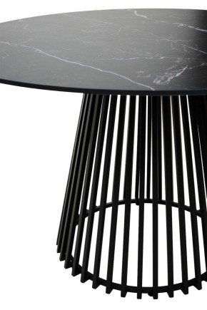 Стол TERNI 120 MATT BLACK MARBLE SOLID CERAMIC Черный мрамор матовый, керамика /Черн.каркас, ®DISAUR в Ижевске - izhevsk.ok-mebel.com | фото 5