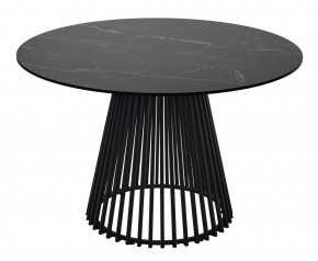 Стол TERNI 120 MATT BLACK MARBLE SOLID CERAMIC Черный мрамор матовый, керамика /Черн.каркас, ®DISAUR в Ижевске - izhevsk.ok-mebel.com | фото 8
