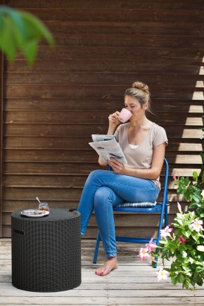Столик-холодильник Кул-Стул (Cool stool) графит в Ижевске - izhevsk.ok-mebel.com | фото