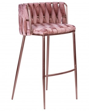Стул барный DOBRIN EMMA ROSE GOLD, розовый велюр (VF-10) в Ижевске - izhevsk.ok-mebel.com | фото 2