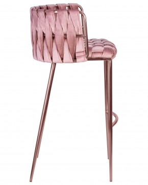 Стул барный DOBRIN EMMA ROSE GOLD, розовый велюр (VF-10) в Ижевске - izhevsk.ok-mebel.com | фото 3