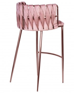 Стул барный DOBRIN EMMA ROSE GOLD, розовый велюр (VF-10) в Ижевске - izhevsk.ok-mebel.com | фото 4