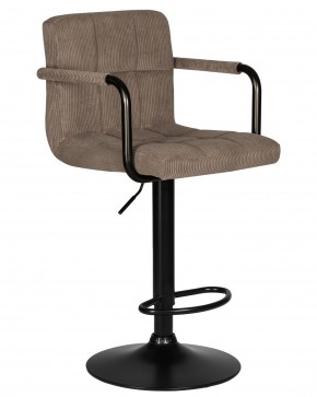 Стул барный DOBRIN KRUGER ARM BLACK, какао вельвет (LAR-E2041-05) в Ижевске - izhevsk.ok-mebel.com | фото 2