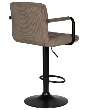Стул барный DOBRIN KRUGER ARM BLACK, какао вельвет (LAR-E2041-05) в Ижевске - izhevsk.ok-mebel.com | фото 4