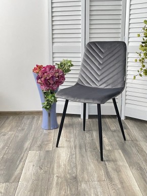 Стул DUKE BLUVEL-14 GREY, велюр / черный каркас М-City в Ижевске - izhevsk.ok-mebel.com | фото 4