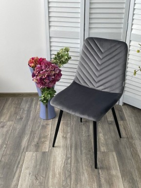 Стул DUKE BLUVEL-14 GREY, велюр / черный каркас М-City в Ижевске - izhevsk.ok-mebel.com | фото 5