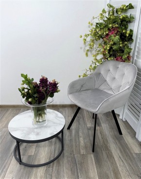 Стул GALE 360 град. поворот. BLUVEL-03 LIGHT GREY, велюр/ черный каркас, М-City в Ижевске - izhevsk.ok-mebel.com | фото 6