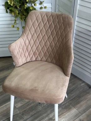 Стул HERMAN 360 град. БЕЖЕВЫЙ #5, велюр / белый каркас М-City в Ижевске - izhevsk.ok-mebel.com | фото 5