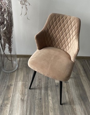 Стул HERMAN 360 град. БЕЖЕВЫЙ #5, велюр / черный каркас М-City в Ижевске - izhevsk.ok-mebel.com | фото 2