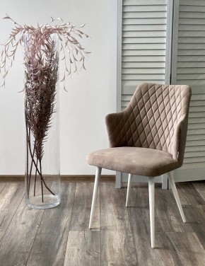 Стул HERMAN 360 град. ЛАТТЕ #25, велюр / белый каркас М-City в Ижевске - izhevsk.ok-mebel.com | фото 2