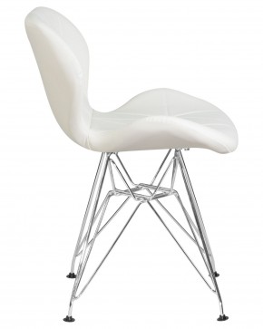 Стул обеденный DOBRIN BUTTERFLY CHROME, ножки хром, цвет белый в Ижевске - izhevsk.ok-mebel.com | фото 3